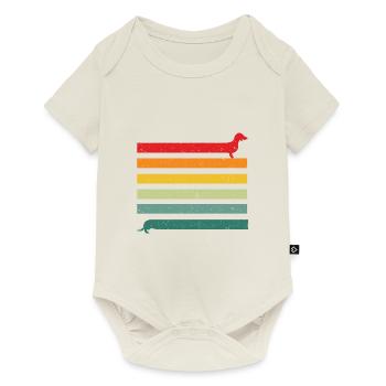 Dachshund Dog Gift Funny Statement Dog Retro - Baby Premium short-sleeve bodysuit - off white - Front