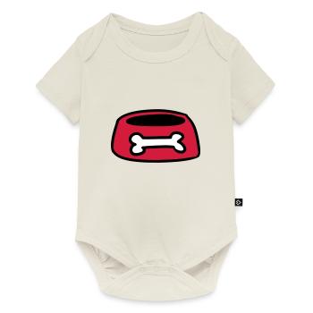 Nourriture chien chien os Idée cadeau Chiens - Body à manches courtes Premium Bébé - blanc cassé - Devant