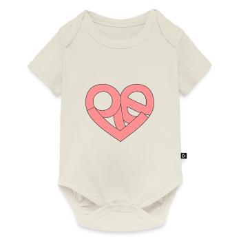 Love in the heart - Baby Premium short-sleeve bodysuit - off white - Front