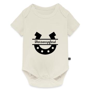 Herzenspferd - Baby Premium Kurzarmbody - Naturweiß - Vorne
