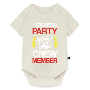Indonésie Party Crew - Body à manches courtes Premium Bébé - blanc cassé - Devant