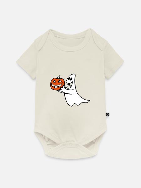 Ghost - Baby Premium Kurzarmbody - Naturweiß