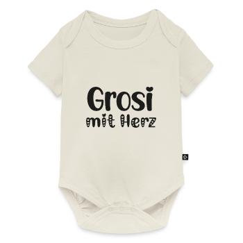 Ich han s beschte Grosi mit Herz Oma Schweiz Grosi - Baby Premium Kurzarmbody - Naturweiß - Vorne