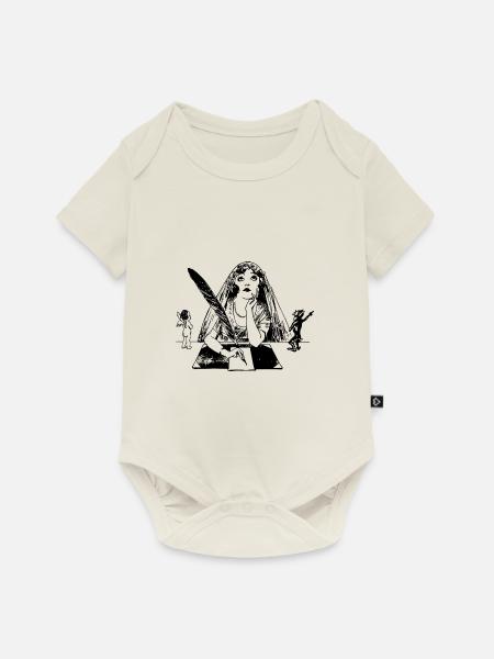 Autorin - Baby Premium Kurzarmbody - Naturweiß