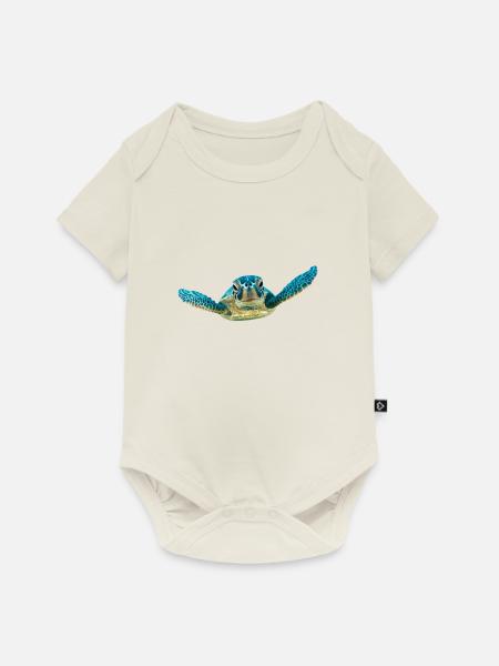 turtle schildkroete tiere animals10 - Baby Premium Kurzarmbody - Naturweiß