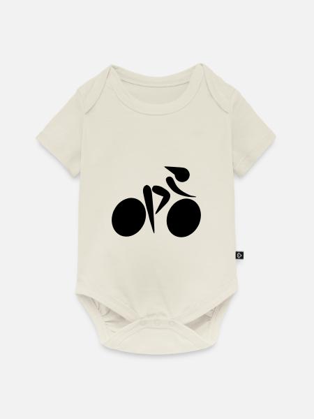 Rennradfahrern - Baby Premium Kurzarmbody - Naturweiß