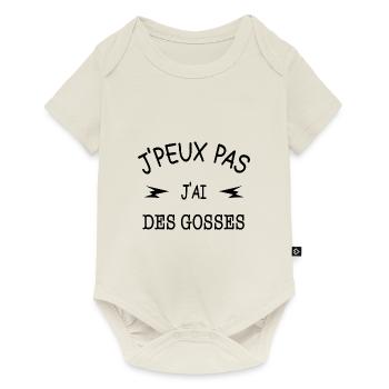 J'peux pas j'ai des gosses - Body à manches courtes Premium Bébé - blanc cassé - Devant