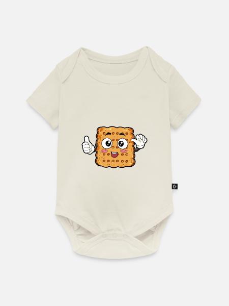 Keks Essen Feinschmecker Geschenk - Baby Premium Kurzarmbody - Naturweiß