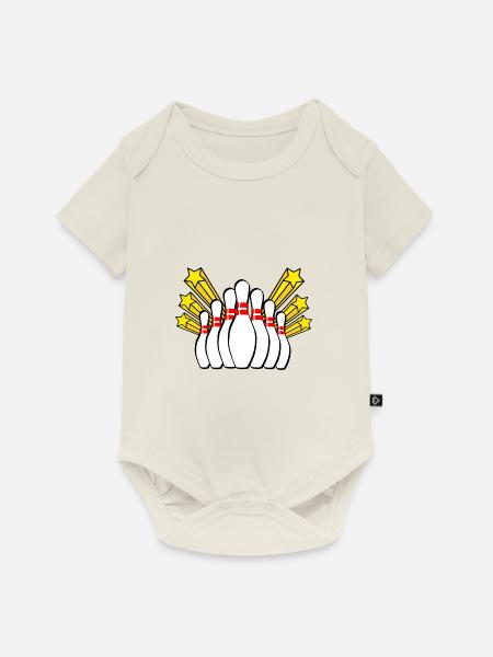 Bowling - Baby Premium Kurzarmbody - Naturweiß