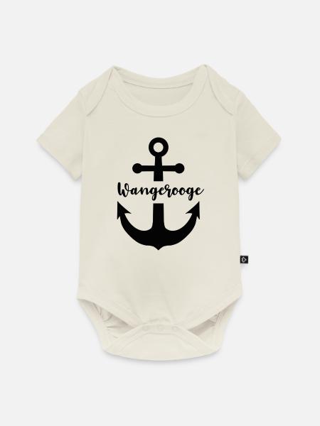 Wangerooge Nordseeinsel Design - Baby Premium Kurzarmbody - Naturweiß
