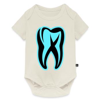 Zahn Symbol Zahnarzt - Baby Premium Kurzarmbody - Naturweiß - Vorne