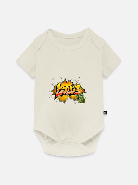 Louis Graffiti - Baby Premium Kurzarmbody - Naturweiß