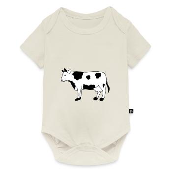 Vache en noir et blanc | vaches | schwarzbunt | tache - Body à manches courtes Premium Bébé - blanc cassé - Devant
