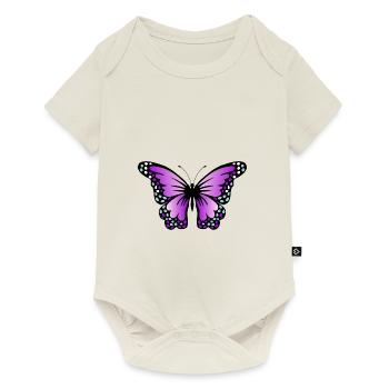 butterfly - Baby Premium short-sleeve bodysuit - off white - Front