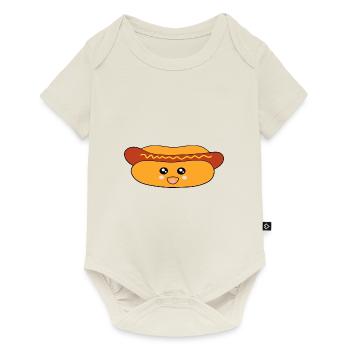 Hot dog sausage - Baby Premium short-sleeve bodysuit - off white - Front