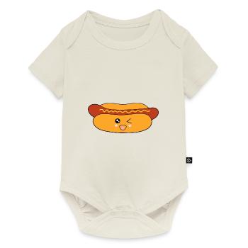 Hot dog sausage - Baby Premium short-sleeve bodysuit - off white - Front
