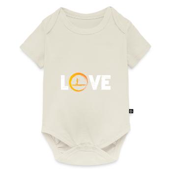 Sporty Hobby Leidenschaft Stand Up Paddle - Baby Premium Kurzarmbody - Naturweiß - Vorne