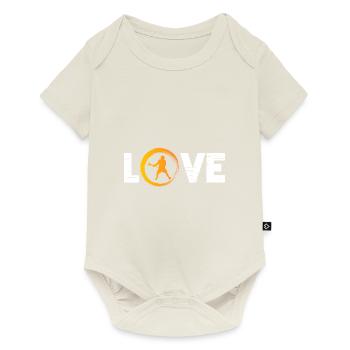 Sporty Hobby Leidenschaft Lacross - Baby Premium Kurzarmbody - Naturweiß - Vorne