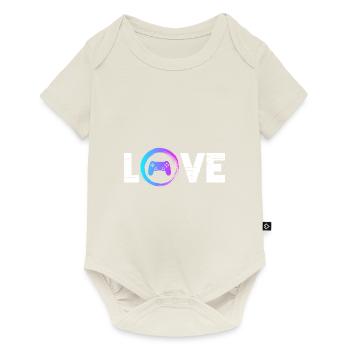 Sporty Hobby Leidenschaft Gaming - Baby Premium Kurzarmbody - Naturweiß - Vorne
