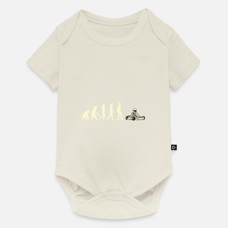 Geschenk Shirt kart evolution - Baby Premium Kurzarmbody - Naturweiß