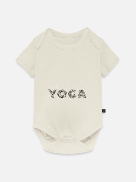 yoga - Baby Premium Kurzarmbody - Naturweiß