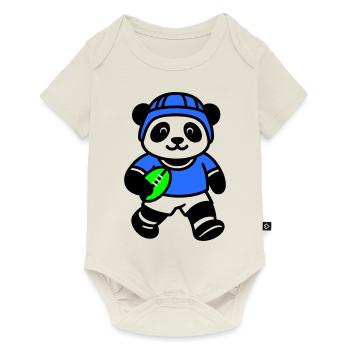 Panda rugby - Baby Premium short-sleeve bodysuit - off white - Front