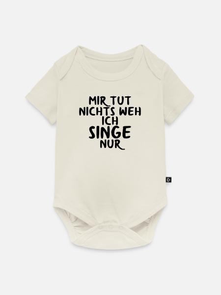 Singen - Baby Premium Kurzarmbody - Naturweiß