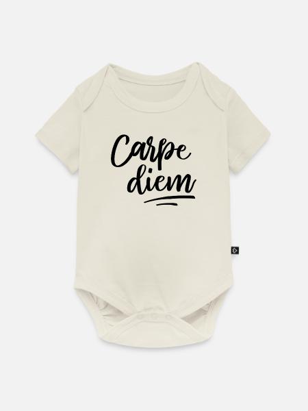 Carpe Diem - Baby Premium Kurzarmbody - Naturweiß