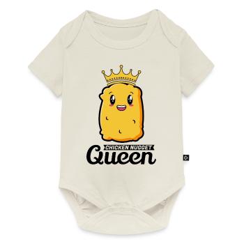 Chicken Nugget Queen Birthday Fast Food Funny - Baby Premium short-sleeve bodysuit - off white - Front