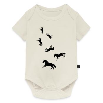 Icône Cheval Cheval - Body à manches courtes Premium Bébé - blanc cassé - Devant