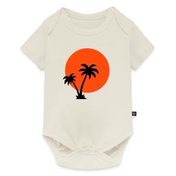 Palm Trees Sun - Baby Premium short-sleeve bodysuit - off white - Front