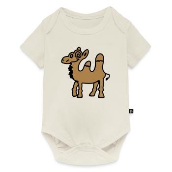Camel - Baby Premium short-sleeve bodysuit - off white - Front