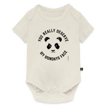 Visage du lundi - Body à manches courtes Premium Bébé - blanc cassé - Devant