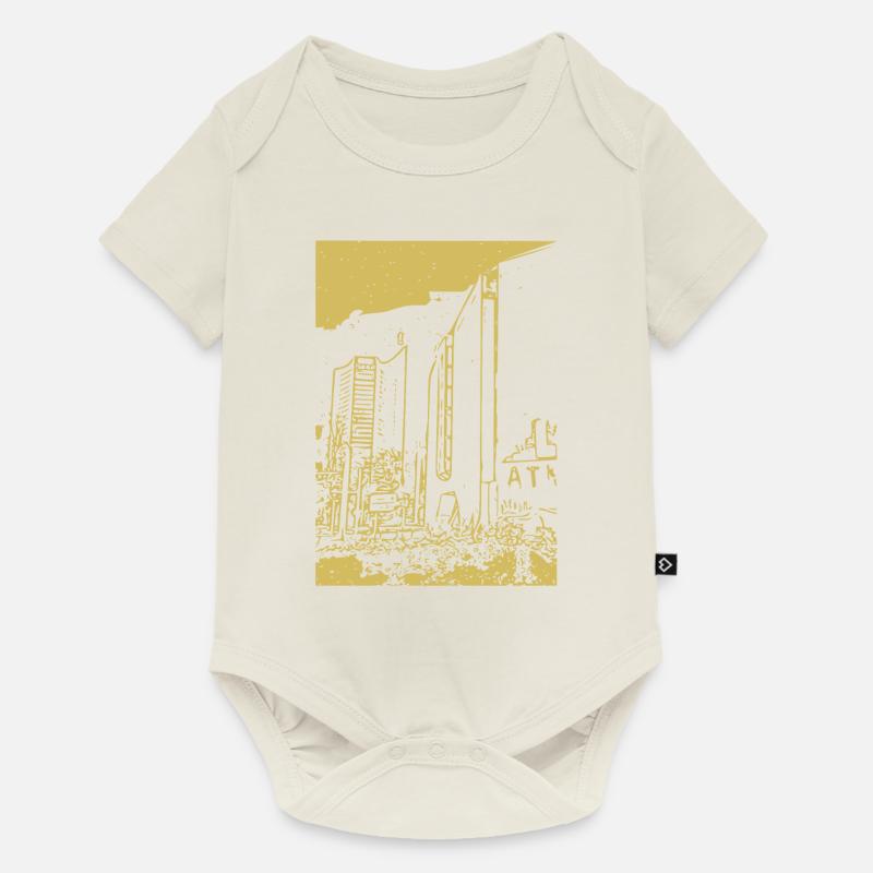 Leipzig - Baby Premium Kurzarmbody - Naturweiß
