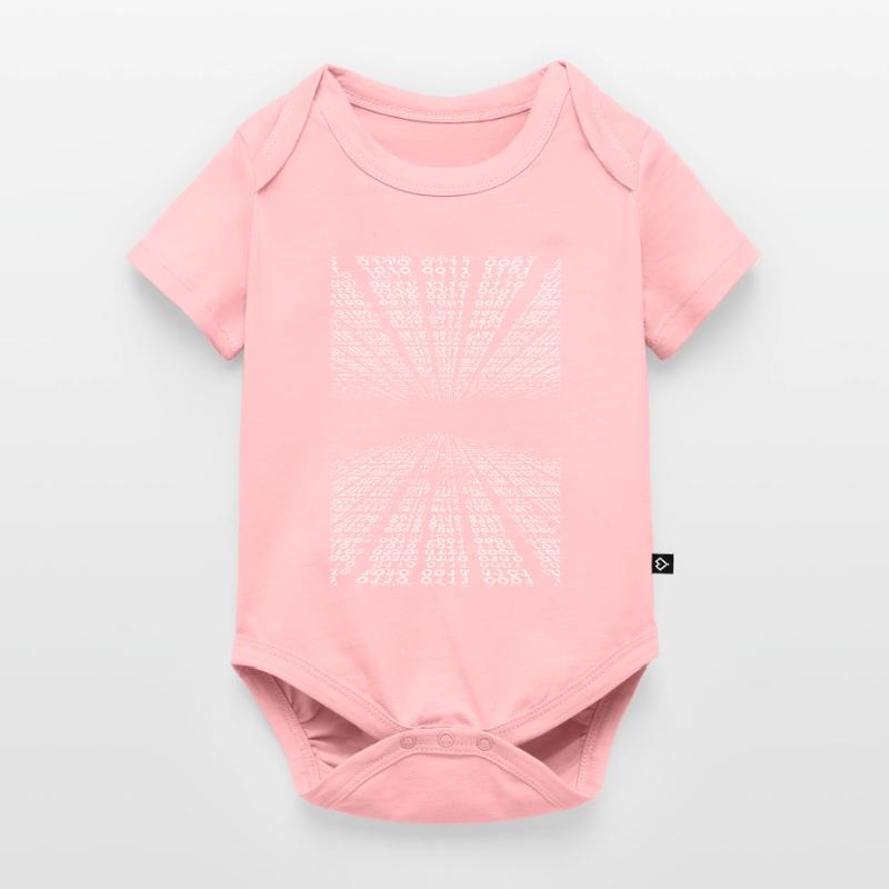Horizontal binary code Baby Premium short-sleeve bodysuit