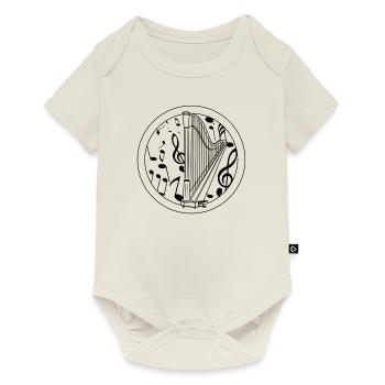 Harfe - Baby Premium Kurzarmbody - Naturweiß - Vorne