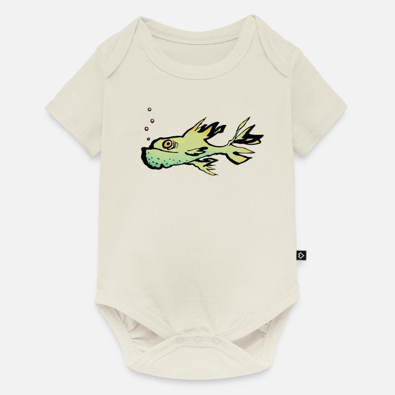 Poisson - Body à manches courtes Premium Bébé - blanc cassé