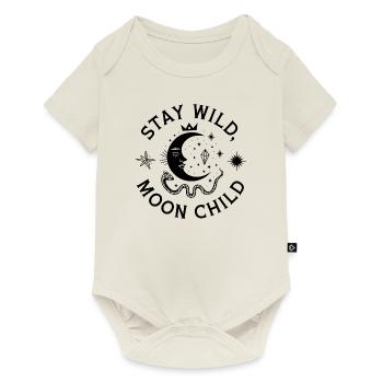 Stay Wild Moon Child - Astronomy Design - Baby Premium short-sleeve bodysuit - off white - Front