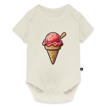Eis - Baby Premium Kurzarmbody - Naturweiß - Vorne