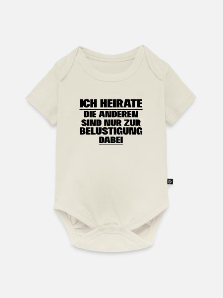 Junggesellenabschied - Baby Premium Kurzarmbody - Naturweiß