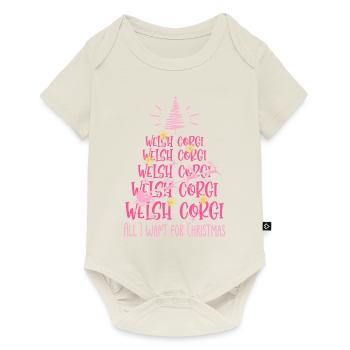 Welsh Corgi Hund Weihnachten Hunderasse - Baby Premium Kurzarmbody - Naturweiß - Vorne