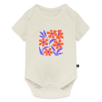 Floral Decor. Customizable - Baby Premium short-sleeve bodysuit - off white - Front