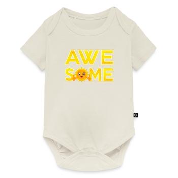 Awesome (Sun, Kawaii, Yellow) - Baby Premium short-sleeve bodysuit - off white - Front