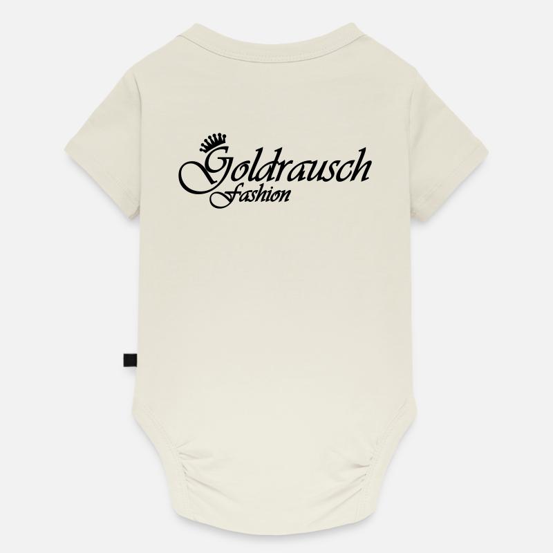 camper van strichcode - Baby Premium Kurzarmbody - Naturweiß