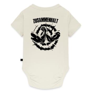 zusammenhalt mit Bizeps - Baby Premium Kurzarmbody - Naturweiß - Hinten