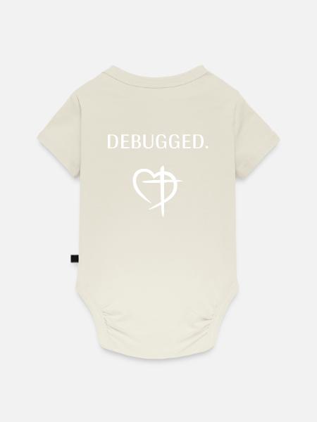 DEBUGGED - Backprint (weiss) - Baby Premium Kurzarmbody - Naturweiß