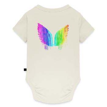 Angelwings,Ailes,Aquarelle,Ailes d’Ange,Coloré,LGBT - Body à manches courtes Premium Bébé - blanc cassé - Dos