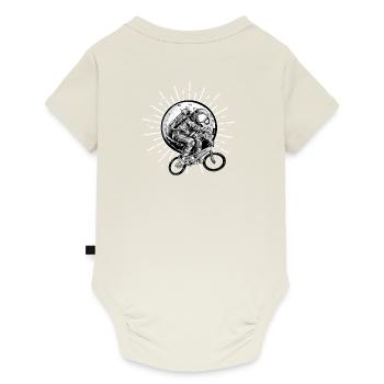 Astronaut on BMX - Baby Premium short-sleeve bodysuit - off white - Back