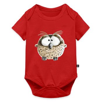 Cadeau drôle de hibou I Kauz I Bird I Comic - Body à manches courtes Premium Bébé - rouge - Devant