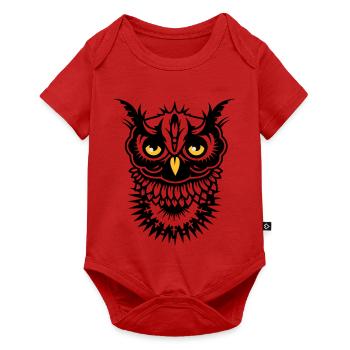 Face of an owl - Baby Premium short-sleeve bodysuit - red - Front